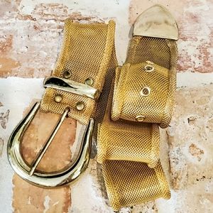 Donna Katz Vintage Gold Chain Mesh Wide Belt